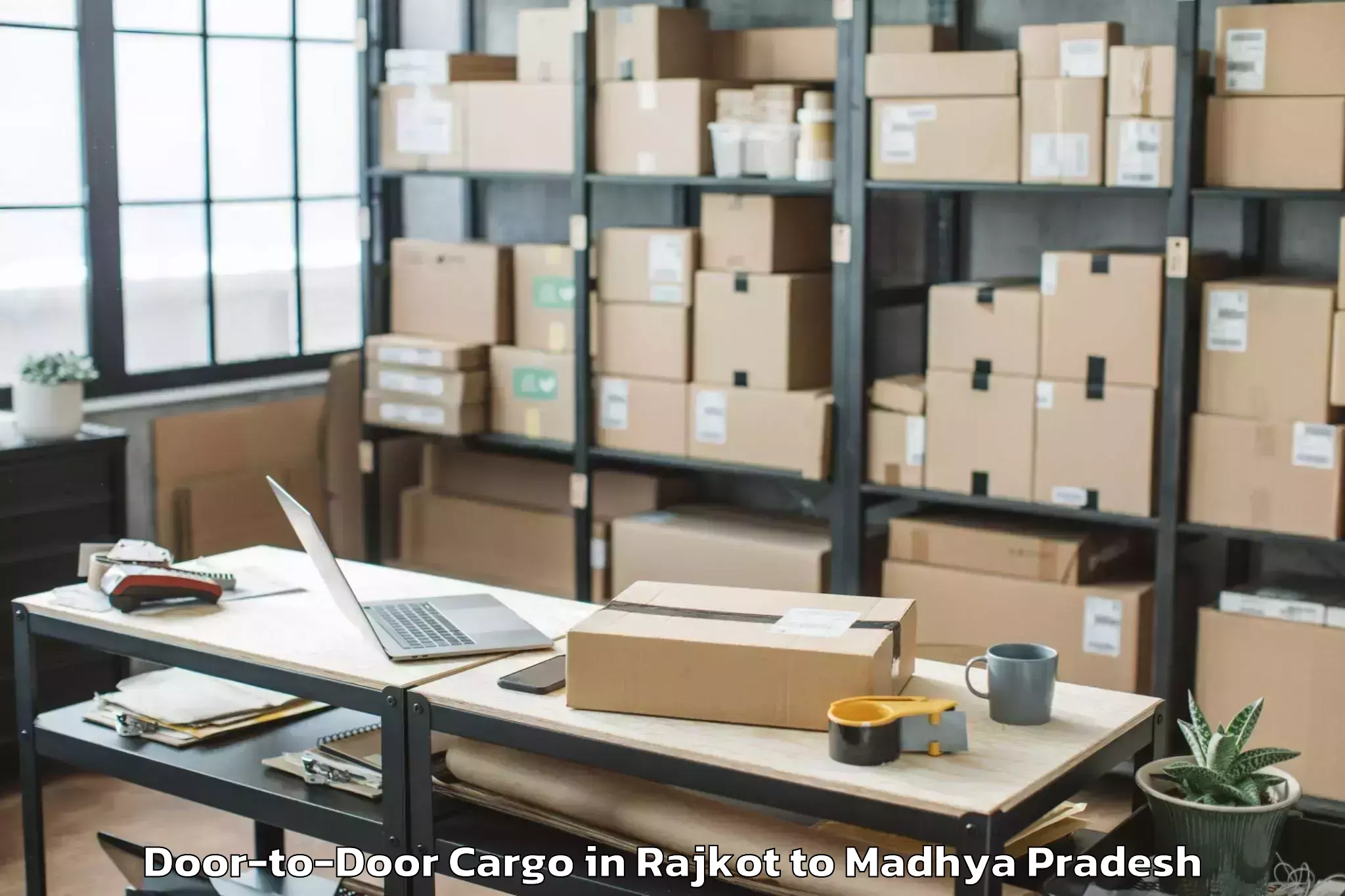 Quality Rajkot to Shivpuri Door To Door Cargo